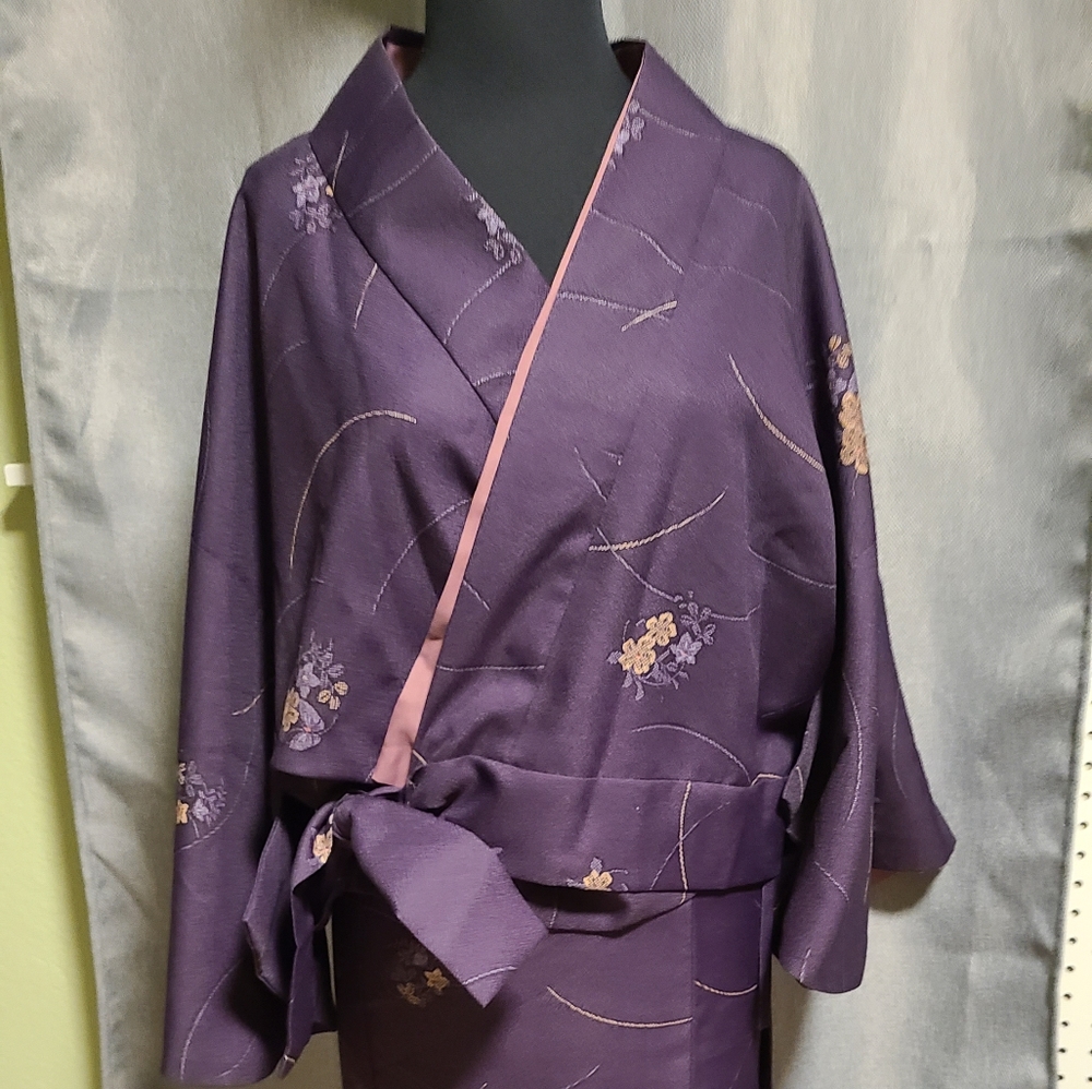 Purple kimono 👘 set skirt and top